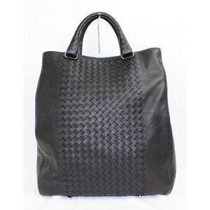 BOTTEGA VENETA handbag tote bag Nero Black Intrecciato black leather